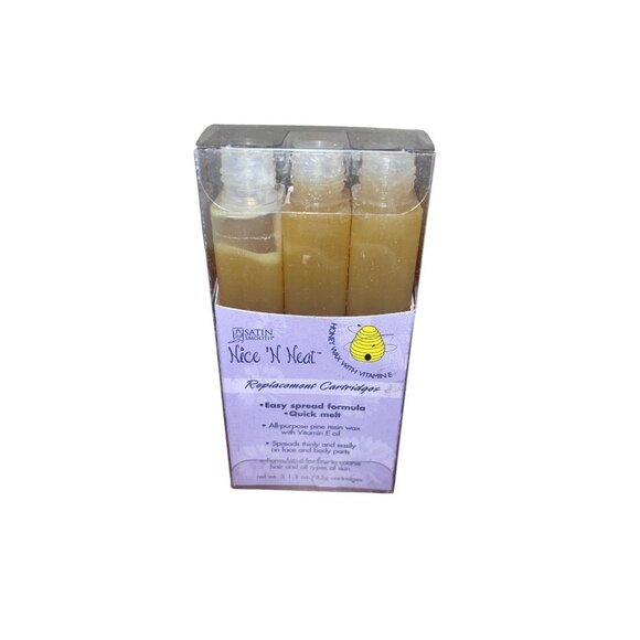 Lot of 5 Satin smooth nice ‘n neat replacement cartridge honey wax with vitamin - Picture 2 of 2